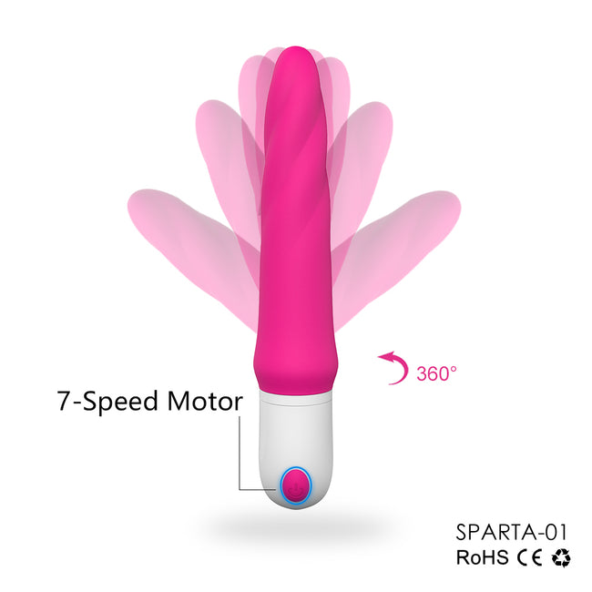 S-HANDE Sparta I wibrator z 9 trybami wibracji Red Rose
