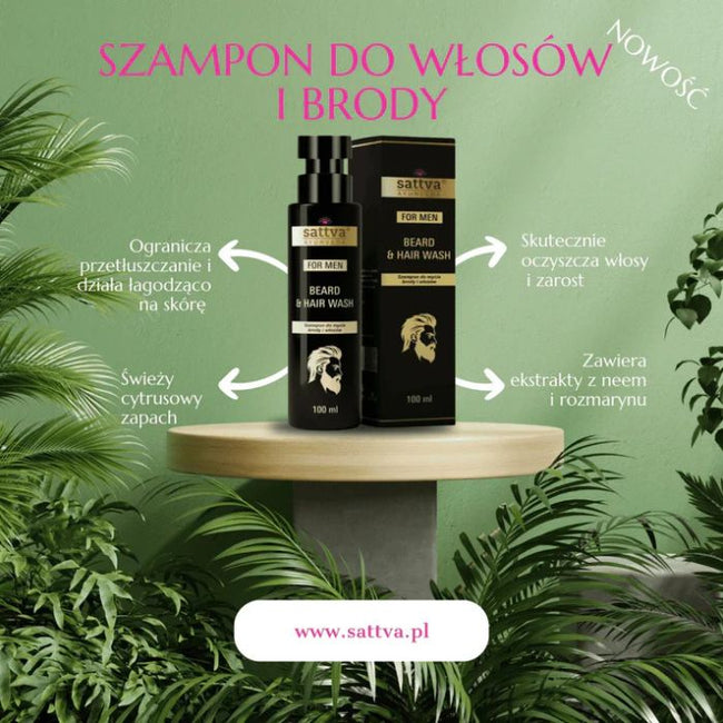 Sattva For Men szampon do brody i włosów 100ml