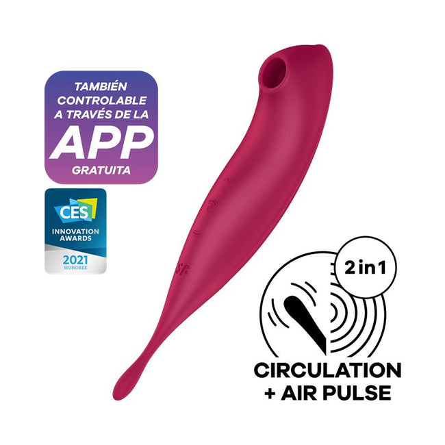 Satisfyer Twirling Pro+ wibrator pulsujący Dark Red