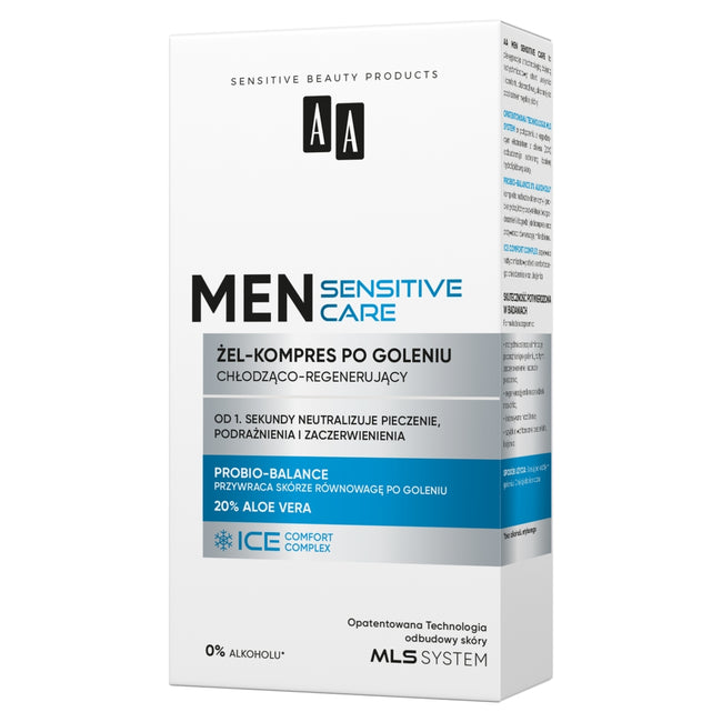 AA Men Sensitive żel-kompres po goleniu chłodząco-regenerujący 100ml