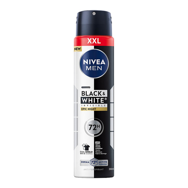 Nivea Men Black & White Invisible Epic Night antyperspirant spray 250ml