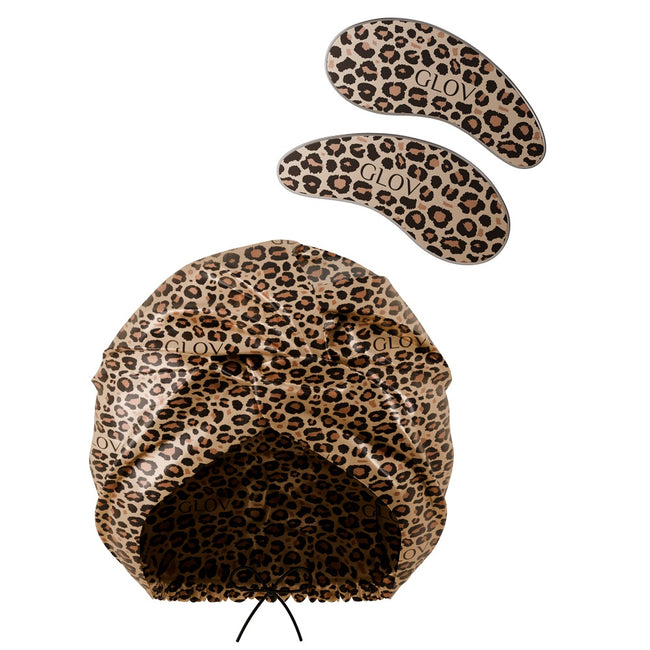 Glov The Lazy Luxe Duo zestaw silikonowe płatki pod oczy + satynowy czepek do spania