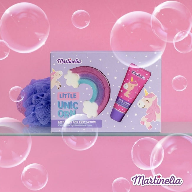 Martinelia Little Unicorn Bath Duo zestaw balsam do ciała 60ml + kula do kąpieli 150g