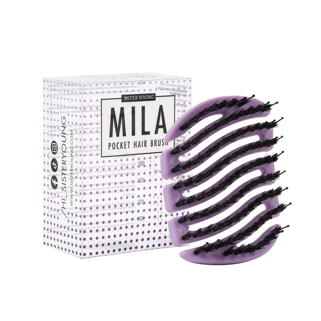 Sister Young Mila Pocket Hair Brush mała szczotka do włosów Liliac