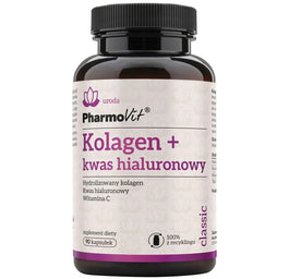 Pharmovit Kolagen + kwas hialuronowy suplement diety 90 kapsułek