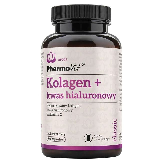 Pharmovit Kolagen + kwas hialuronowy suplement diety 90 kapsułek