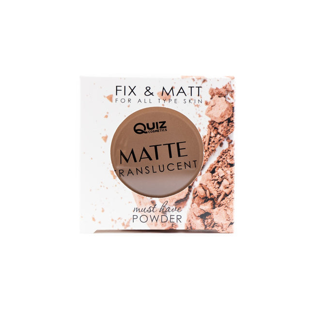 Quiz Cosmetics Matte Translucent Powder transparentny puder matujący