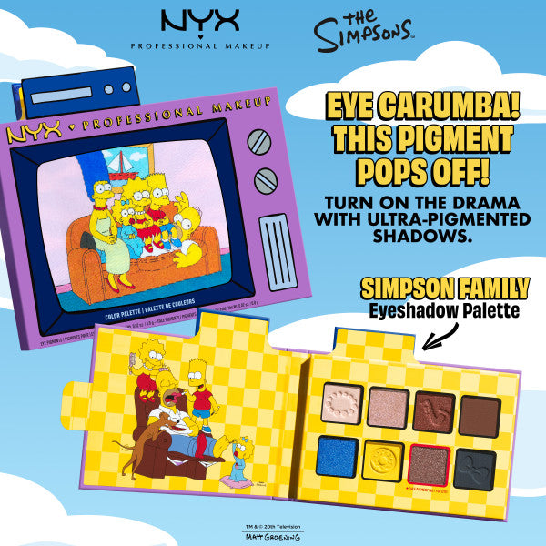 NYX Professional MakeUp Simpson Family Palette paleta cieni z mocnym pigmentem