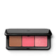 KIKO Milano Multi Finish Trio Blush & Bronzer Palette paleta do twarzy z 1 bronzerem i 2 różami o wykończeniu matowym i metalicznym