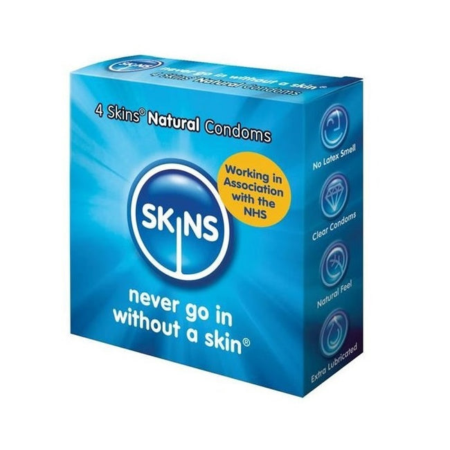 Skins Natural Condoms klasyczne prezerwatywy 4szt.