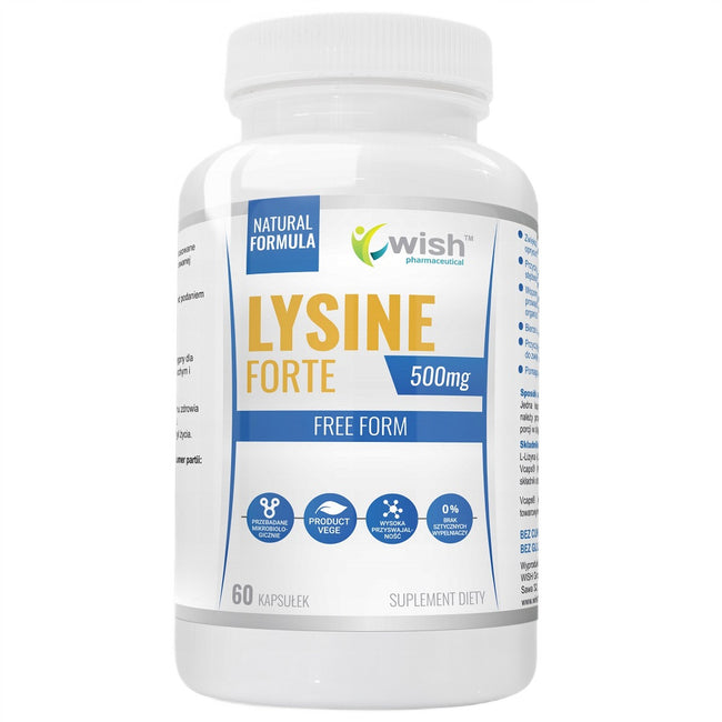 WISH Pharmaceutical Lysine Forte 500mg suplement diety 60 kapsułek