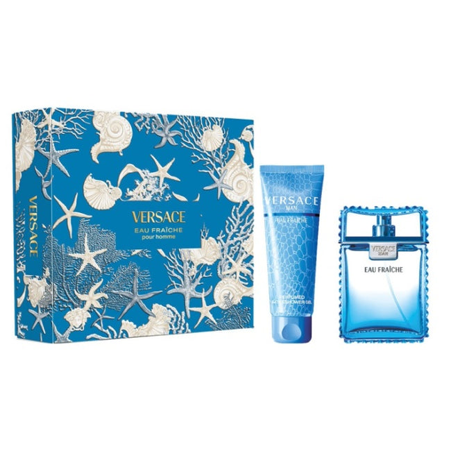 Versace Eau Fraiche Pour Homme zestaw woda toaletowa spray 100ml + żel pod prysznic 150ml