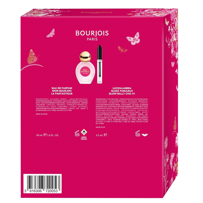 Bourjois Mon Bourjois La Fantastique zestaw woda perfumowana spray 50ml + błyszczyk do ust 01 3.5ml