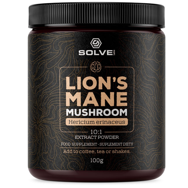 Solve Labs Lion's Mane Mushroom soplówka jeżowata suplement diety w proszku 100g
