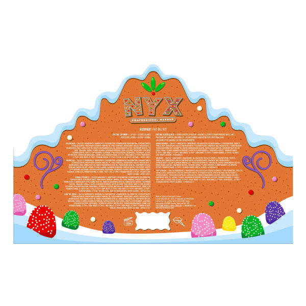 NYX Professional MakeUp Holiday Fat Gingerbread House Kit zestaw błyszczyków i balsamów do ust