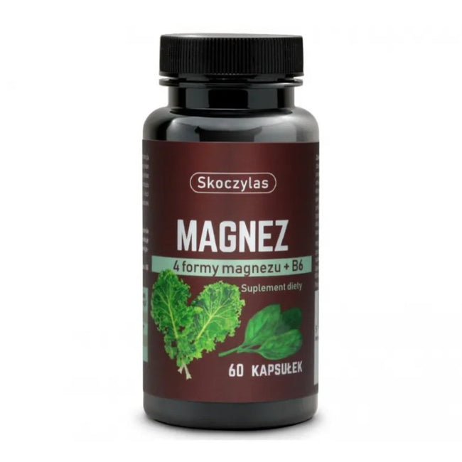 Skoczylas Magnez 4 formy + witamina B6 suplement diety 60 kapsułek