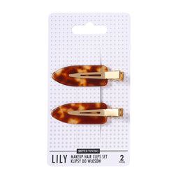 Sister Young Lily klipsy do włosów do makijażu Dark Brown 2szt