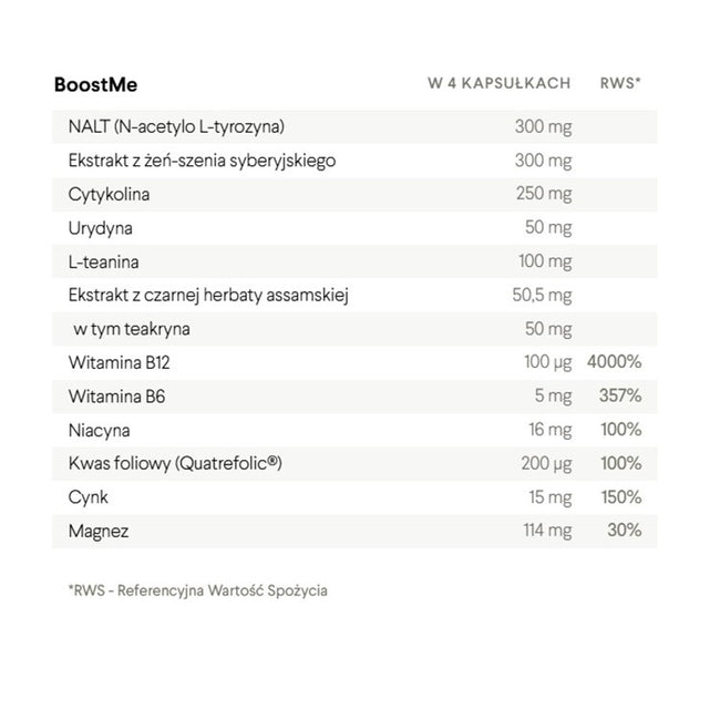 HealthLabs BoostMe suplement diety 120 kapsułek