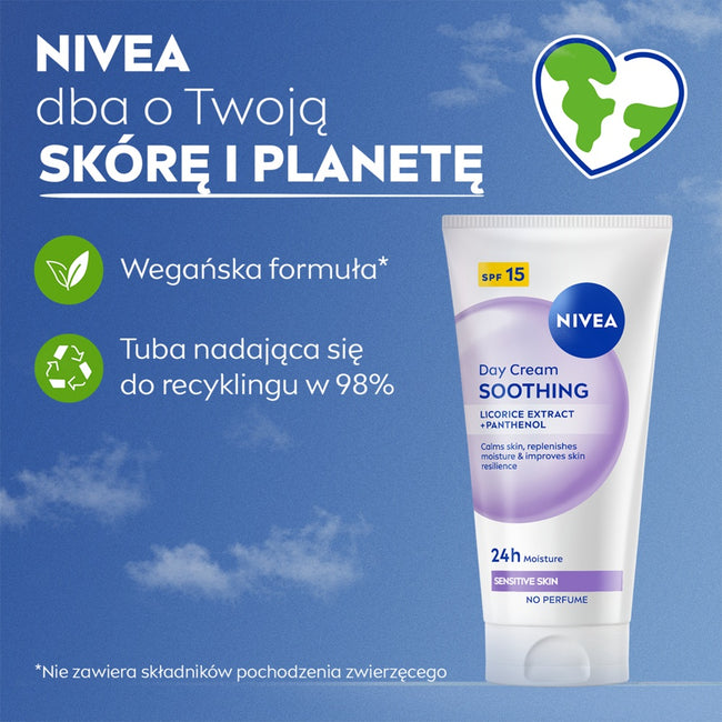Nivea 24H Nawilżenia kojący krem do twarzy SPF15 50ml