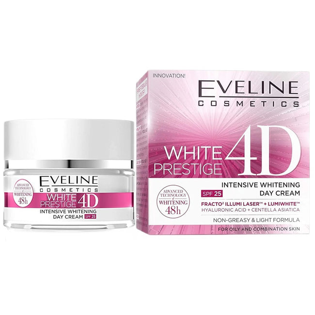 Eveline Cosmetics White Prestige 4D Whitening Day Cream wybielający krem na dzień 50ml