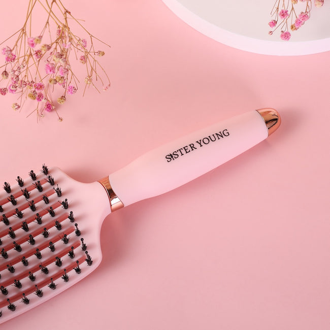 Sister Young Ovia Hair Brush szczotka do włosów z włosiem dzika Pink