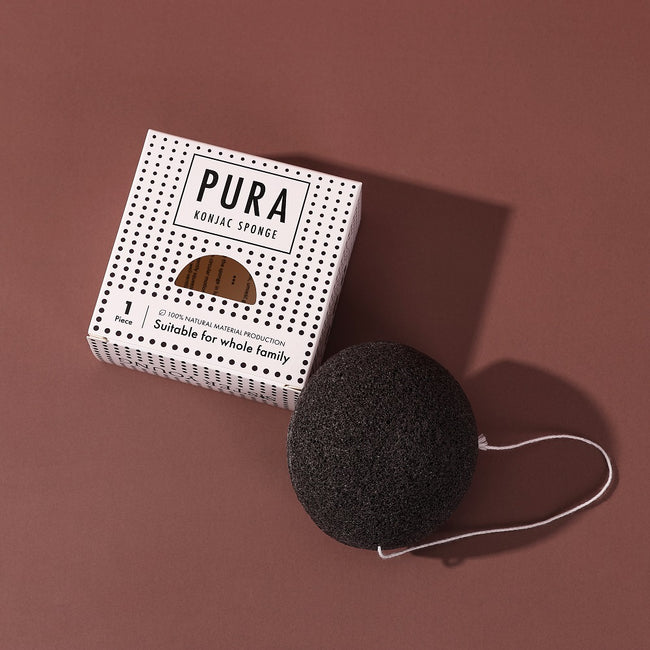 Sister Young Pura Konjac Sponge gąbka do mycia twarzy Black