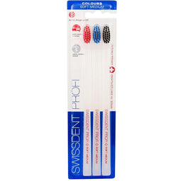 Swissdent Profi Colours Soft Medium szczoteczka do zębów 2szt+1szt