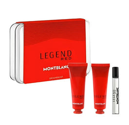 Mont Blanc Legend Red zestaw miniatura wody perfumowanej spray 7.5ml + krem do twarzy 30ml + żel oczyszczający 30ml