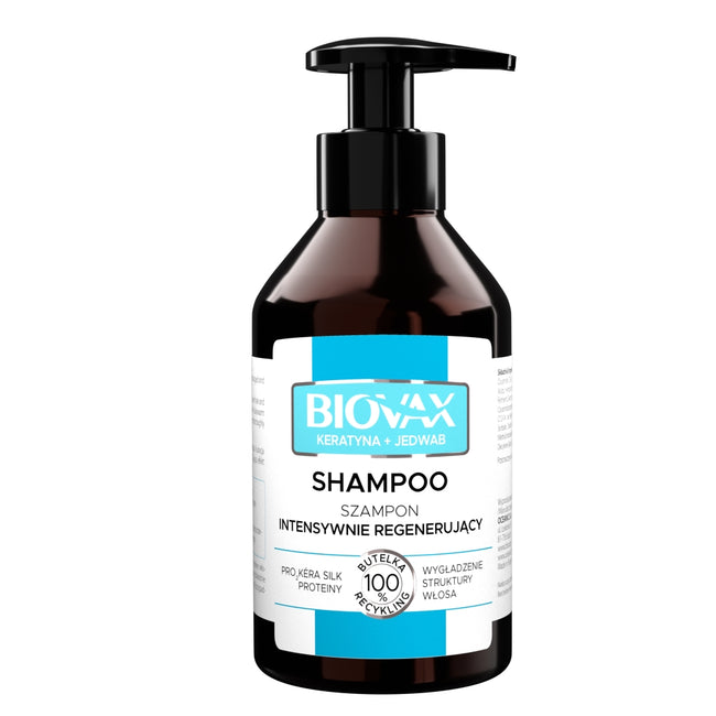 BIOVAX Keratyna + Jedwab regenerujący szampon do włosów 200ml