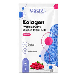 Osavi Kolagen Hydrolizowany typu I & III suplement diety Malina 22g