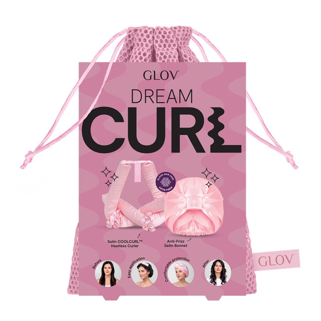Glov Dream Curl zestaw wałek do stylizacji włosów na zimno 1szt + satynowy czepek 1szt