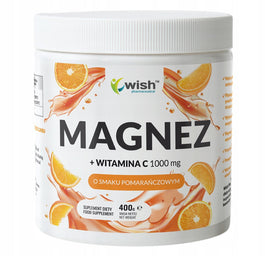 WISH Pharmaceutical Magnez + Witamina C 1000mg suplement diety w proszku 400g