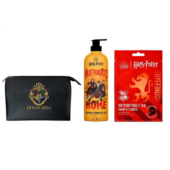Aura Harry Potter zestaw żel pod prysznic 500ml + antyoksydacyjna maska w płachcie 20ml + kosmetyczka