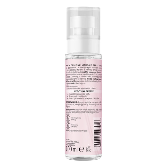 AA Pink Aloes utrwalająco-nawilżający spray 2w1 100ml