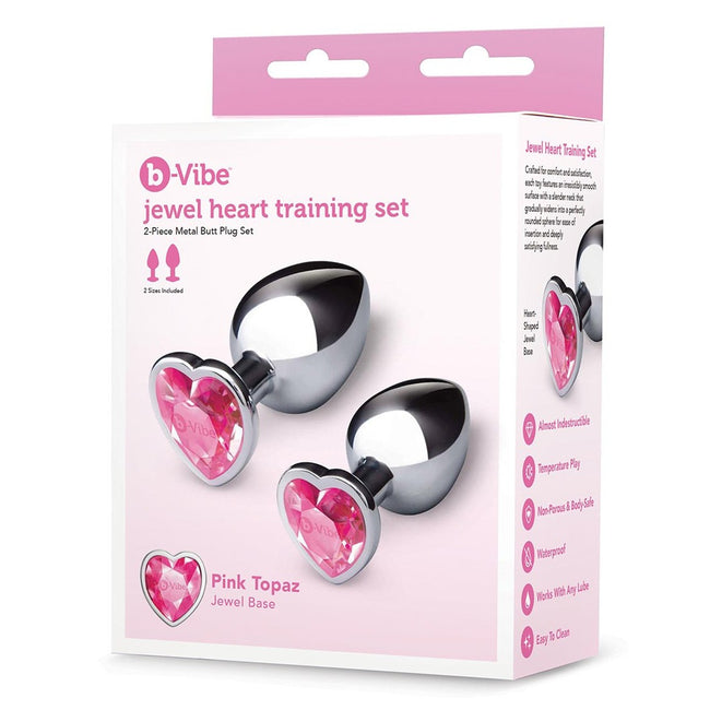 b-Vibe Jewel Heart Training Set korki analne 2szt.