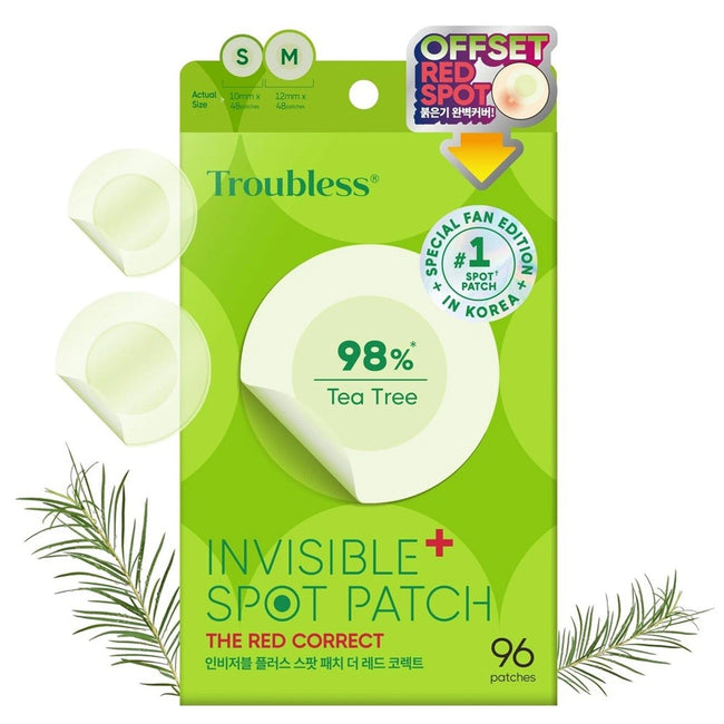 Troubless Invisible Plus Spot Patch The Red Correct plastry na niedoskonałości redukujące zaczerwienienie 96szt.