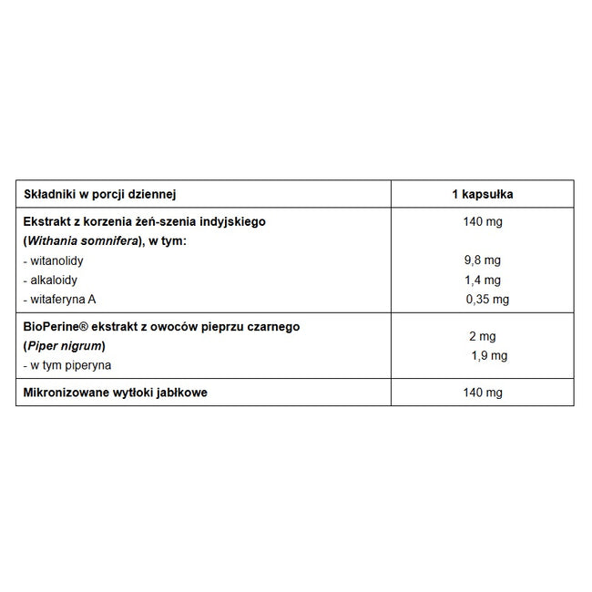 Pharmovit Ashwagandha + BioPerine suplement diety 180 kapsułek