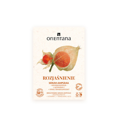 ORIENTANA Rozjaśnienie serum-ampułka Ashwagandha Witamina C Kwas traneksamowy 30ml