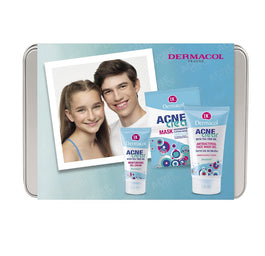 Dermacol AcneClear zestaw żel do mycia twarzy 150ml + nawilżający krem-żel 50ml + maseczka 2x8ml