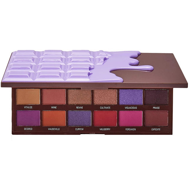 Makeup Revolution I Heart Revolution Chocolate Eyeshadow Palette paleta cieni do powiek Violet 20.2g