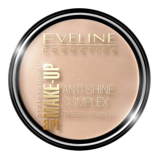 Eveline Cosmetics Art Make Up Anti-Shine Complex Pressed Powder matujący puder mineralny z jedwabiem