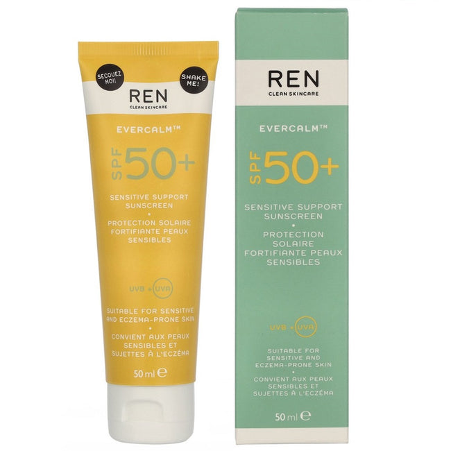 REN Evercalm Sensitive Support Sunscreen SPF50+ delikatny krem przeciwsłoneczny 50ml