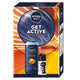 Nivea Men Get Active zestaw żel pod prysznic 3w1 250ml + antyperspirant roll-on 50ml