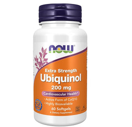 Now Foods Extra Strength Ubiquinol 200mg suplement diety 60 miękkich kapsułek