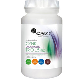 Aliness Cynk organiczny Trio 15mg suplement diety 100 tabletek