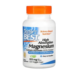 Doctor's Best High Absorption Magnesium 105mg suplement diety 120 kapsułek