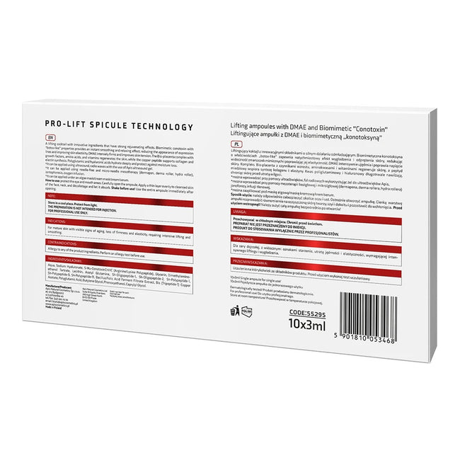 APIS Pro-Lift Spicule Technology liftingujące ampułki z DMAE i biomimetyczną konotoksyną 10×3ml