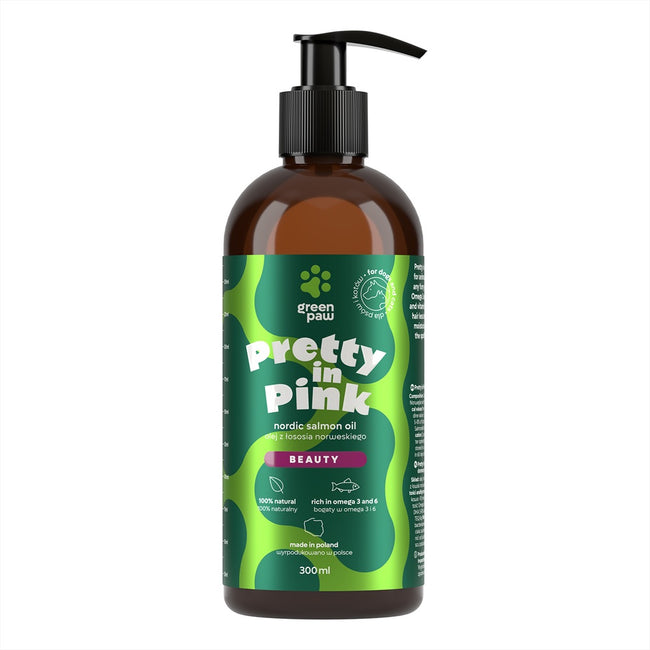 Green Paw Pretty in Pink olej z łososia dla psa lub kota 300ml