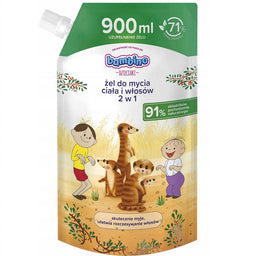 Bambino Dzieciaki żel do mycia ciała i włosów 2w1 Bolek i Lolek Surykatki zapas 900ml