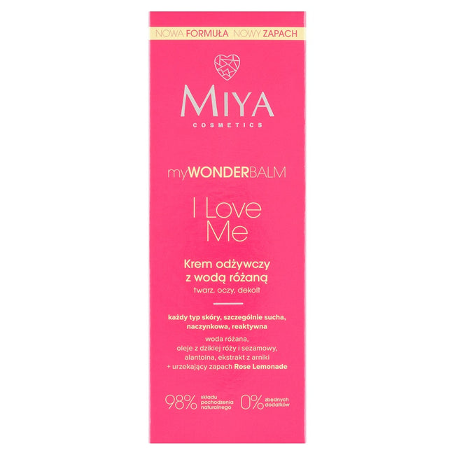 Miya Cosmetics myWONDERBALM I Love Me krem odżywczy z wodą różaną 75ml